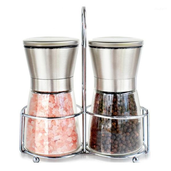 stainless steel salt and pepper grinder set with stand - salt and pepper shakers with adjustable coarseness - grinders an1
stainless steel salt and pepper grinder set with stand - salt and pepper shakers with adjustable coarseness - grinders an1