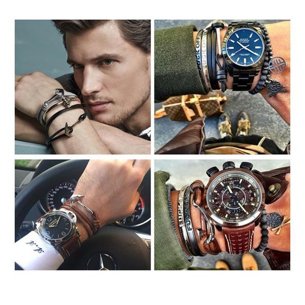 2018 fashion anchor bracelet navy style stainless steel anchor multilayer black survival rope bracelet men women jewel jllokt
2018 fashion anchor bracelet navy style stainless steel anchor multilayer black survival rope bracelet men women jewel jllokt