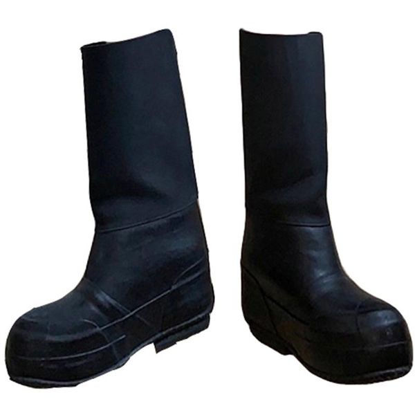 us size 4.5-9 women's mid-calf boots pull on flat black shoes round toe platform k22