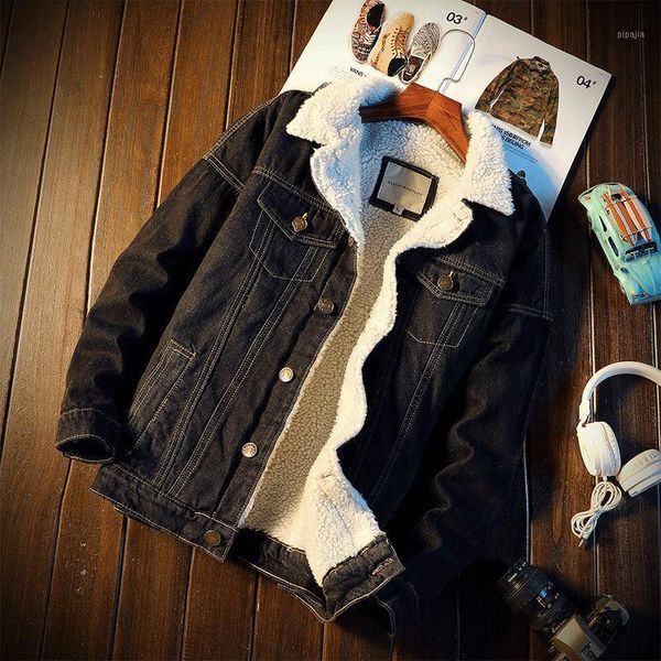 large size 6xl men denim coat 2020 winter fashion wool lining thick denim jacket classic light blue black slim warm jacket1, Black;brown
large size 6xl men denim coat 2020 winter fashion wool lining thick denim jacket classic light blue black slim warm jacket1, Black;brown