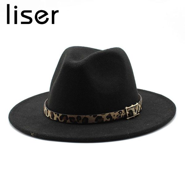 liser winter and autumn women fedora female hats casual style woolen leopard print strap street fashion party, Blue;gray
liser winter and autumn women fedora female hats casual style woolen leopard print strap street fashion party, Blue;gray