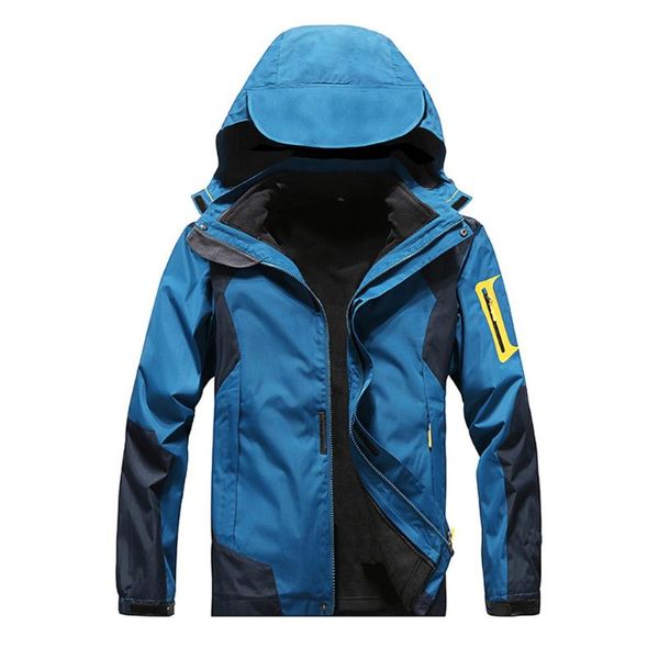 men jacket fashion waterproof hoodie hat detachable breathable sport outdoor coat two-piece detachable liner weatherproof jacket, Black;brown
men jacket fashion waterproof hoodie hat detachable breathable sport outdoor coat two-piece detachable liner weatherproof jacket, Black;brown