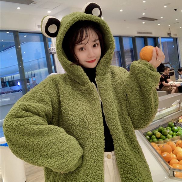 winter 2020 outwear frog oversized autumn eyes fleece plush hooded sweatshirt hoodies women thicken keep warm kawaii zip-up nwuwp
winter 2020 outwear frog oversized autumn eyes fleece plush hooded sweatshirt hoodies women thicken keep warm kawaii zip-up nwuwp