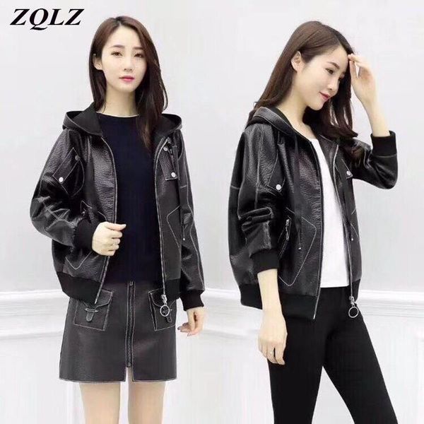 women's leather & faux zqlz 2021 spring jackets women hooded vintage pu coat female basic motor black autumn blazer mujer
women's leather & faux zqlz 2021 spring jackets women hooded vintage pu coat female basic motor black autumn blazer mujer