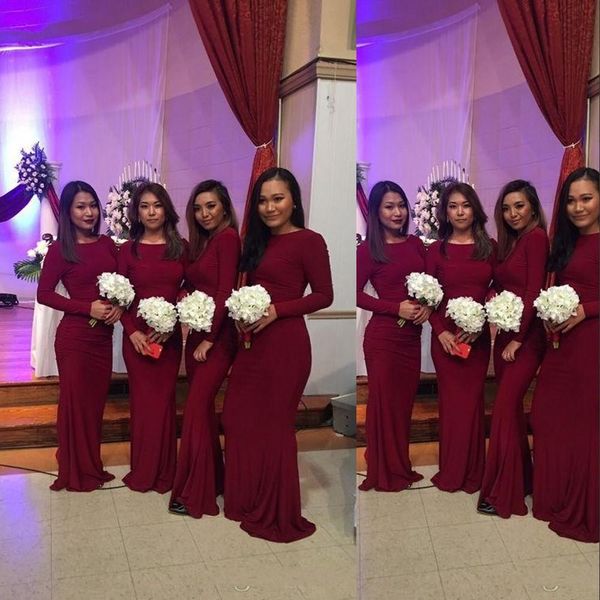 simle burgundy mermaid bridesmaid dresses 2021 arabic long sleeves jewel neck evening maid of honor gowns wedding guest party dress al8006, White;pink
simle burgundy mermaid bridesmaid dresses 2021 arabic long sleeves jewel neck evening maid of honor gowns wedding guest party dress al8006, White;pink