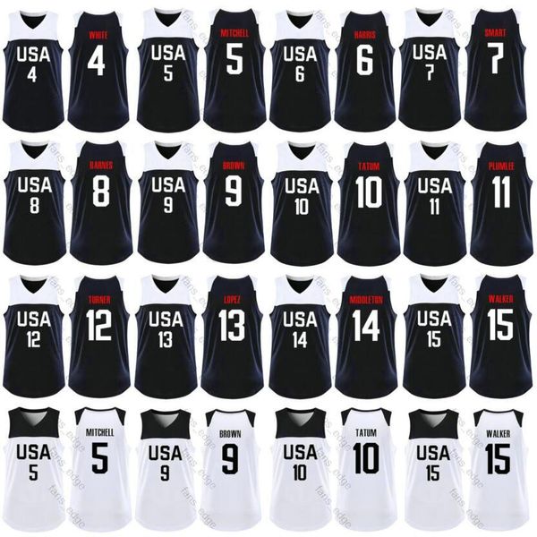 2019 world cup usa team basketball 4 derrick white 7 marcus smart 8 harrison barnes 11 mason plumlee 12 myles turner 13 brook lopez jersey, Black;red
2019 world cup usa team basketball 4 derrick white 7 marcus smart 8 harrison barnes 11 mason plumlee 12 myles turner 13 brook lopez jersey, Black;red