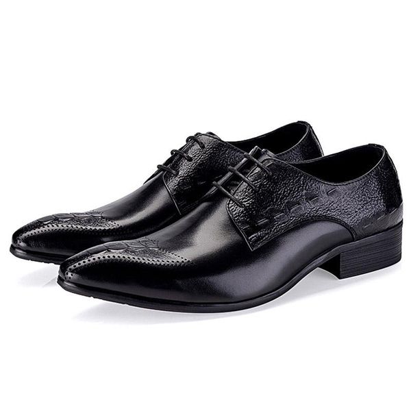 dress shoes genuine leather formal men zapatos social lace_up pointed toe crocodile embossed sapato oxford for h2, Black
dress shoes genuine leather formal men zapatos social lace_up pointed toe crocodile embossed sapato oxford for h2, Black