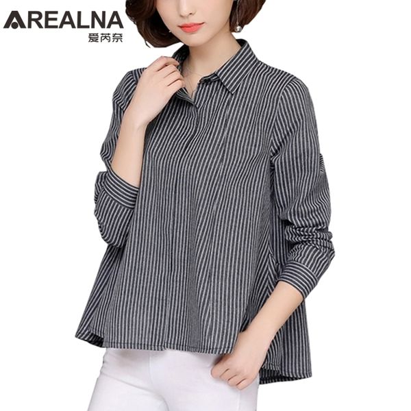 plus size 5xl women bluse striped cotton shirt long sleeve women's shirts blouse fashion bat a-line womens and blouses 201029, White
plus size 5xl women bluse striped cotton shirt long sleeve women's shirts blouse fashion bat a-line womens and blouses 201029, White