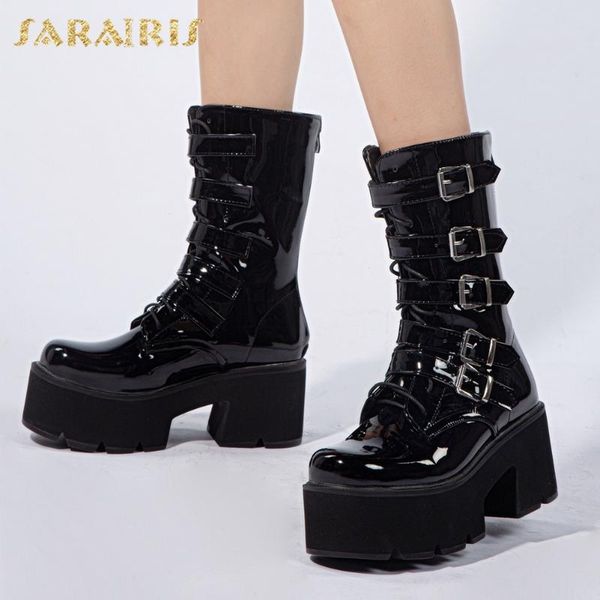 sarairis 2021 fashion new ins leather shoes ladies boots female buckle decoration platform comfy luxury booties, Black
sarairis 2021 fashion new ins leather shoes ladies boots female buckle decoration platform comfy luxury booties, Black