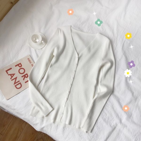 fashionable new style women's korean v-neck single breasted knitted sweater shawl cardigan with long sleeve shawl thin sweater xkppm xk, White;black
fashionable new style women's korean v-neck single breasted knitted sweater shawl cardigan with long sleeve shawl thin sweater xkppm xk, White;black