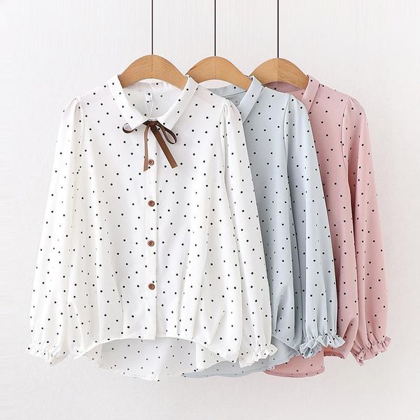 women's blouses & shirts women autumn long sleeve polka dot white loose casual sweet bow shirt blouse
women's blouses & shirts women autumn long sleeve polka dot white loose casual sweet bow shirt blouse