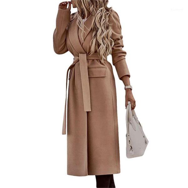winter coat women solid jacket warm long trench coat with belt overcoat outerwear plus size women woolen female, Black
winter coat women solid jacket warm long trench coat with belt overcoat outerwear plus size women woolen female, Black