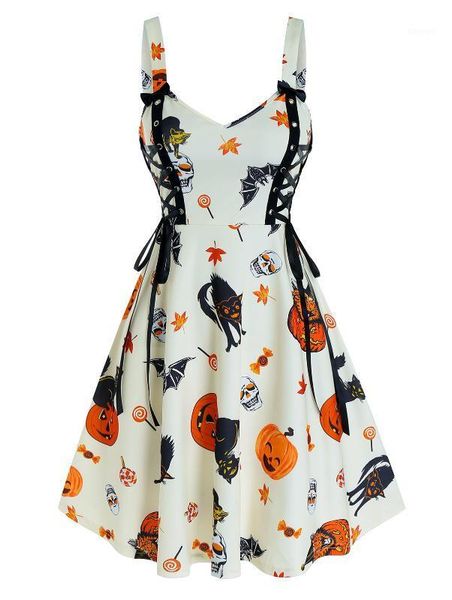 wipalo halloween pumpkin print lace up mini cami dress women gothic spaghetti strap casual vintage dress plus size 3xl 20201, Black;gray
wipalo halloween pumpkin print lace up mini cami dress women gothic spaghetti strap casual vintage dress plus size 3xl 20201, Black;gray