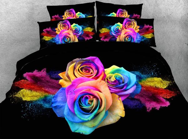 jf-336 luxury black fabric sheets with colorful roses print bedding sets 4pcs rose duvet cover set
jf-336 luxury black fabric sheets with colorful roses print bedding sets 4pcs rose duvet cover set