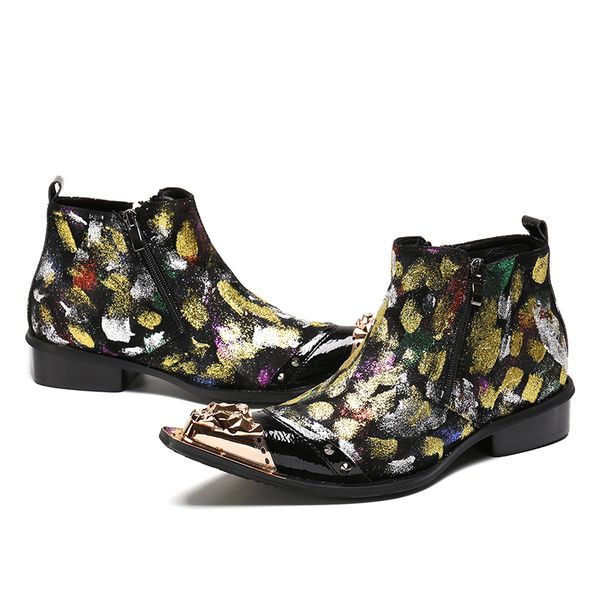 2020 new genuine leather ankle men to cowboy high-end men's boots gjxt, Black
2020 new genuine leather ankle men to cowboy high-end men's boots gjxt, Black