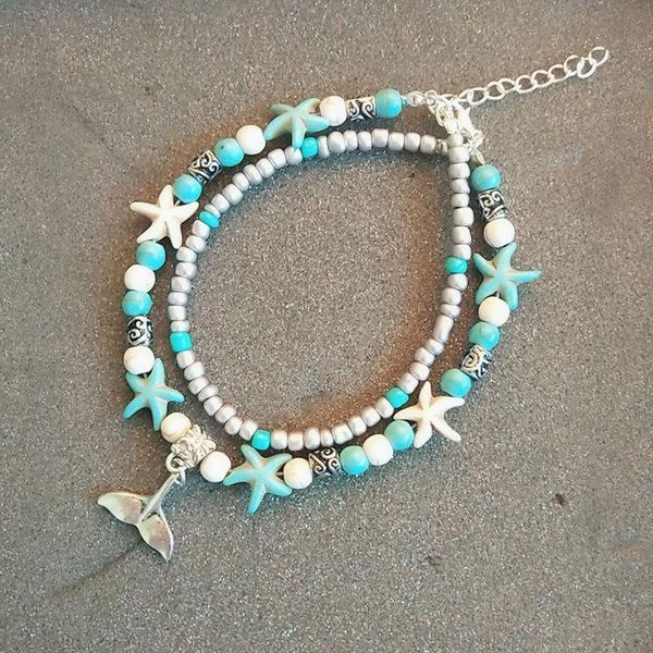 double layer bohemian beaded anklets for women foot anklet vintage summer beach female charm barefoot sandal leg chain jewelry h bbybri, Red;blue
double layer bohemian beaded anklets for women foot anklet vintage summer beach female charm barefoot sandal leg chain jewelry h bbybri, Red;blue
