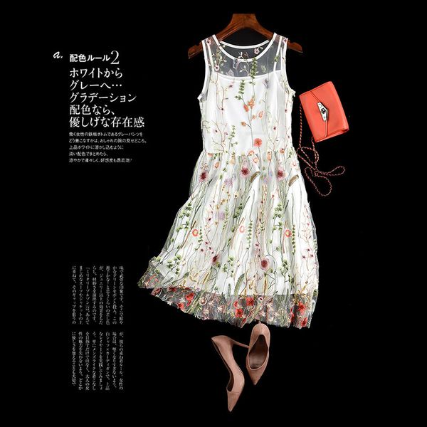 2020 heavy new cool cover embroidered sleeveless yarn round collar dress waist in pure colour 6ye9, Black;gray
2020 heavy new cool cover embroidered sleeveless yarn round collar dress waist in pure colour 6ye9, Black;gray