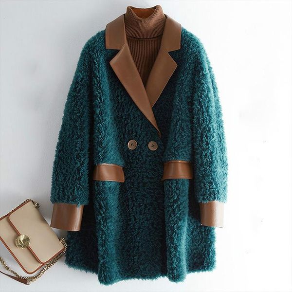 women's fur & faux women 2021 winter real coat female plush genuine lamb overcoat soft natural sheep shearing wool jacket q292, Black
women's fur & faux women 2021 winter real coat female plush genuine lamb overcoat soft natural sheep shearing wool jacket q292, Black