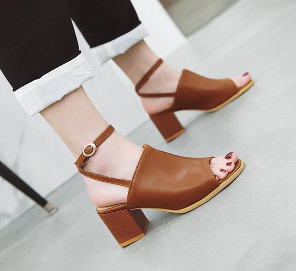 new high-heeled thick with fish mouth shoes europe and america ladies shoes women's fashion women's sandals, Black
new high-heeled thick with fish mouth shoes europe and america ladies shoes women's fashion women's sandals, Black