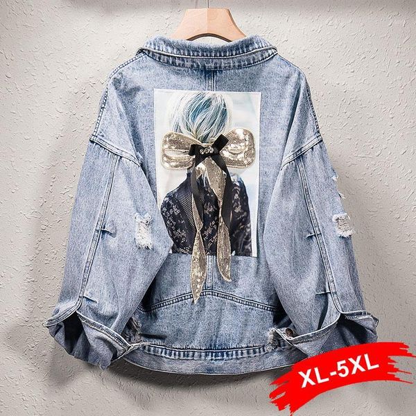 plus size harajuku sequins beauty applique jeans jacket 3xl 4xl 5xl korean frayed casual jean outwear streetwear denim coat1, Black;brown
plus size harajuku sequins beauty applique jeans jacket 3xl 4xl 5xl korean frayed casual jean outwear streetwear denim coat1, Black;brown