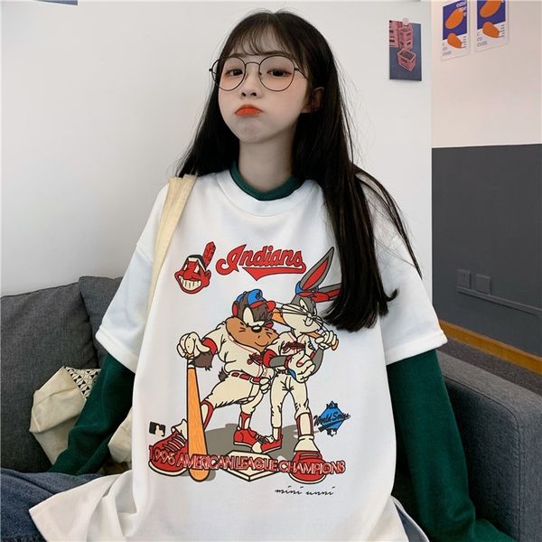 zyfln 2020 autumn new korean trendy trendy fake two-piece cartoon printed short ins thin t-shirt versatile style women's sho shortst, Black
zyfln 2020 autumn new korean trendy trendy fake two-piece cartoon printed short ins thin t-shirt versatile style women's sho shortst, Black