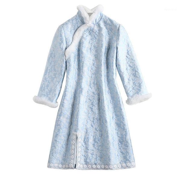 autumn and winter new women's fur collar plush jacquard lace short cotton dress1, Black;gray
autumn and winter new women's fur collar plush jacquard lace short cotton dress1, Black;gray