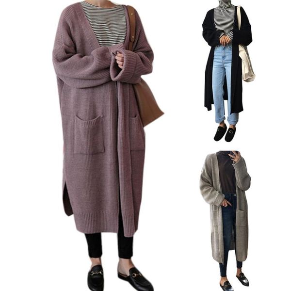 women's fur & faux women casual open front long sleeve knit cardigan sweater coat loose jacket warm, Black
women's fur & faux women casual open front long sleeve knit cardigan sweater coat loose jacket warm, Black