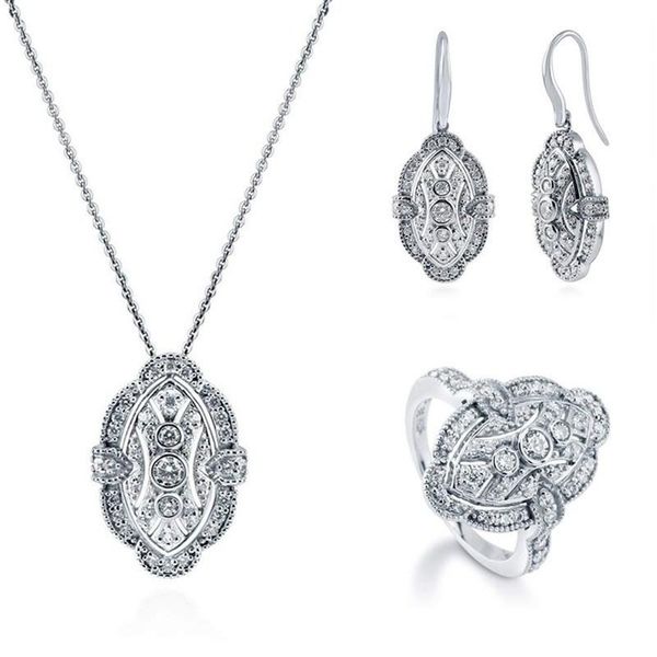 woman fashion art style white stone crystal necklace earrings ring jewelry set bridal engagement wedding gift, Silver
woman fashion art style white stone crystal necklace earrings ring jewelry set bridal engagement wedding gift, Silver