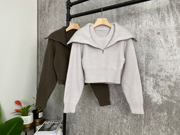 2020 new ladies fashion long sleeve casual fake two-piece lapel knit 0827 lj201114, White;black
2020 new ladies fashion long sleeve casual fake two-piece lapel knit 0827 lj201114, White;black