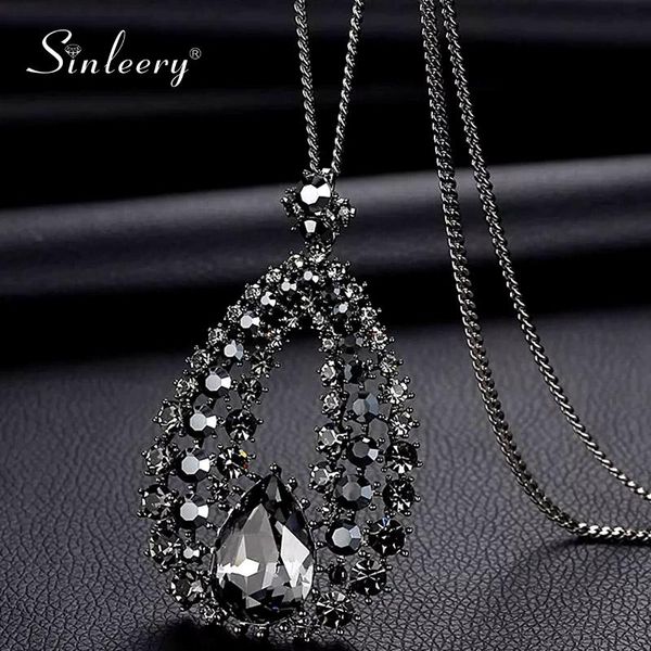 pendant necklaces sinleery vintage big water drop shape long necklace chain with cubic zirconia for women statement jewelry my002 ssc, Silver
pendant necklaces sinleery vintage big water drop shape long necklace chain with cubic zirconia for women statement jewelry my002 ssc, Silver