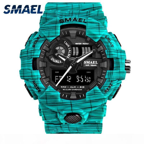 smael the men's watch alarm clock sport wristwatches chronograph 50m waterproof watch green 8001reloj hombre quartz watches men, Slivery;brown
smael the men's watch alarm clock sport wristwatches chronograph 50m waterproof watch green 8001reloj hombre quartz watches men, Slivery;brown