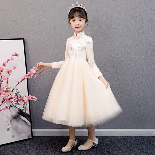 and foreign sle children's plush winter princs girls' skirt hanfu autumn drs, Red;yellow
and foreign sle children's plush winter princs girls' skirt hanfu autumn drs, Red;yellow