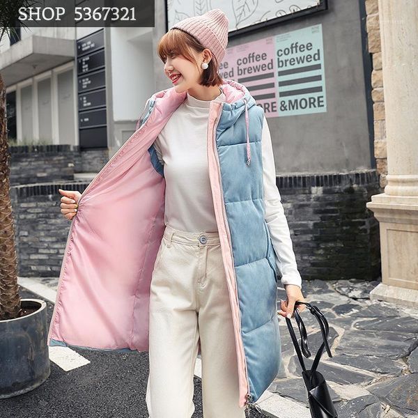 women's vests 2021 autumn pleuche women's long fund even hat keep warm vest down cotton vest1, Black;white
women's vests 2021 autumn pleuche women's long fund even hat keep warm vest down cotton vest1, Black;white
