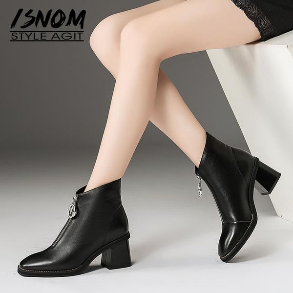 boots isnom 2021 thick high heels women ankle zip crystal square toe footwear leather female boot shoes woman winter, Black
boots isnom 2021 thick high heels women ankle zip crystal square toe footwear leather female boot shoes woman winter, Black
