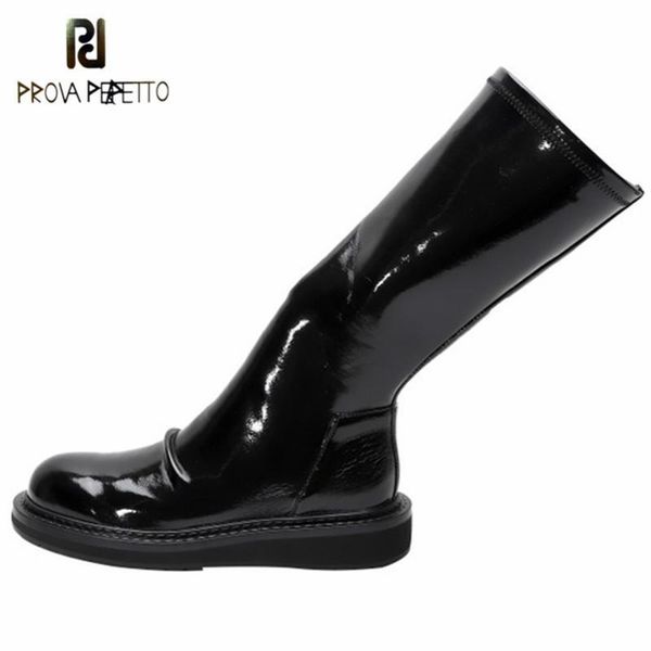 prova perfetto плоского botas mujer эластичность круглого toe весной и осенью обувь для женщин с низким каблуком solid color high boots каче, Black
prova perfetto плоского botas mujer эластичность круглого toe весной и осенью обувь для женщин с низким каблуком solid color high boots каче, Black
