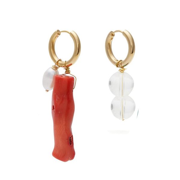 hoop & huggie brincos natural freshwater pearl red coral pendant earring stainless steel earrings for women stone beads jewelry, Golden;silver
hoop & huggie brincos natural freshwater pearl red coral pendant earring stainless steel earrings for women stone beads jewelry, Golden;silver