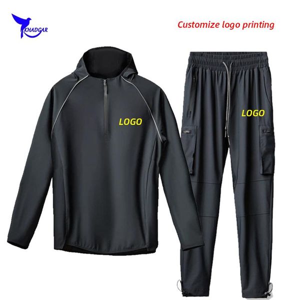running sets 2021 autumn quick dry hoodies+pants 2 pcs tracksuit men hooded sports suits gym fitness sportswear training set custom, Black;blue 
running sets 2021 autumn quick dry hoodies+pants 2 pcs tracksuit men hooded sports suits gym fitness sportswear training set custom, Black;blue