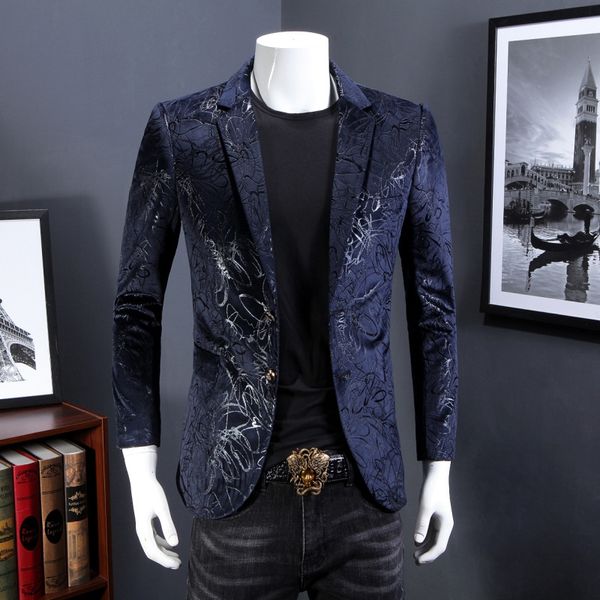 spring 2020 new trend fattening and bigger size single western fashion suit british style handsome flower suit man igzgz, Blue
spring 2020 new trend fattening and bigger size single western fashion suit british style handsome flower suit man igzgz, Blue