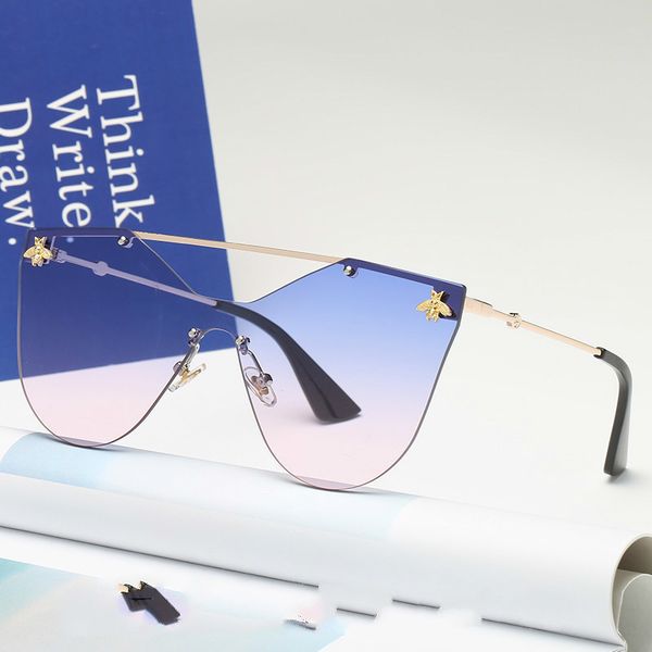 siamese sunglasses popular bee element decoration sunglasses fashion borderless sunglasses women shade lenses glasses, White;black
siamese sunglasses popular bee element decoration sunglasses fashion borderless sunglasses women shade lenses glasses, White;black