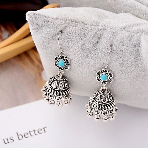 oiquei antique india jhumka flower carved drop earring gypsy jewelry bohemian ethnic tradition bell dangling earrings for women, Silver
oiquei antique india jhumka flower carved drop earring gypsy jewelry bohemian ethnic tradition bell dangling earrings for women, Silver