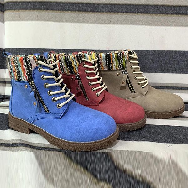 female winter snow boots plus size non-slip lace up patchwork ankle boots women flat fashion martin boot sewing, Black
female winter snow boots plus size non-slip lace up patchwork ankle boots women flat fashion martin boot sewing, Black