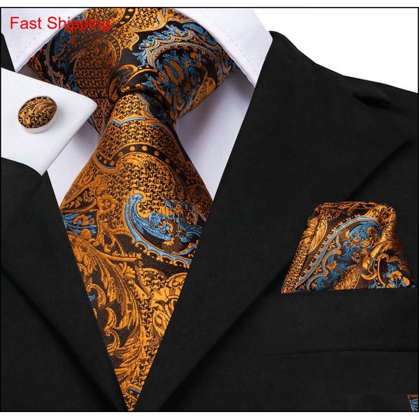 fast shipping mens silk ties designers fashion yellow black paisley tie hanky cufflinks sets for mens formal w qylegm beauty888, Black;blue
fast shipping mens silk ties designers fashion yellow black paisley tie hanky cufflinks sets for mens formal w qylegm beauty888, Black;blue