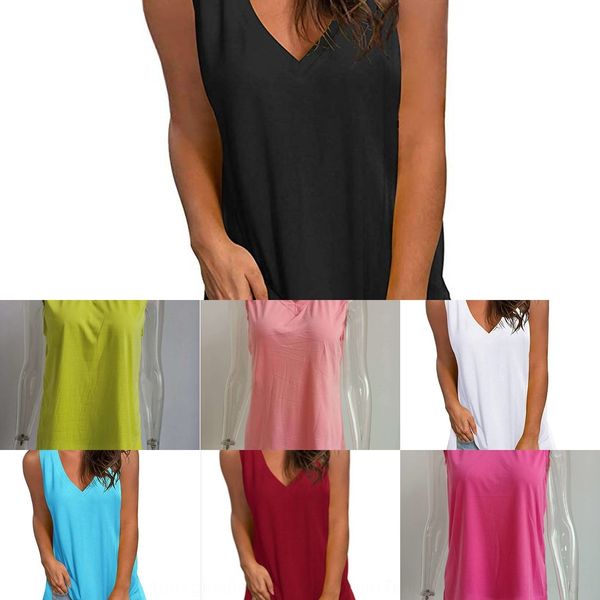 wcpne colors size coat solid color colors v-neck sleeveless 8 loose 8 size coat t-shirt v-neck solid color loose women sleeveless t-shirt, White 
wcpne colors size coat solid color colors v-neck sleeveless 8 loose 8 size coat t-shirt v-neck solid color loose women sleeveless t-shirt, White