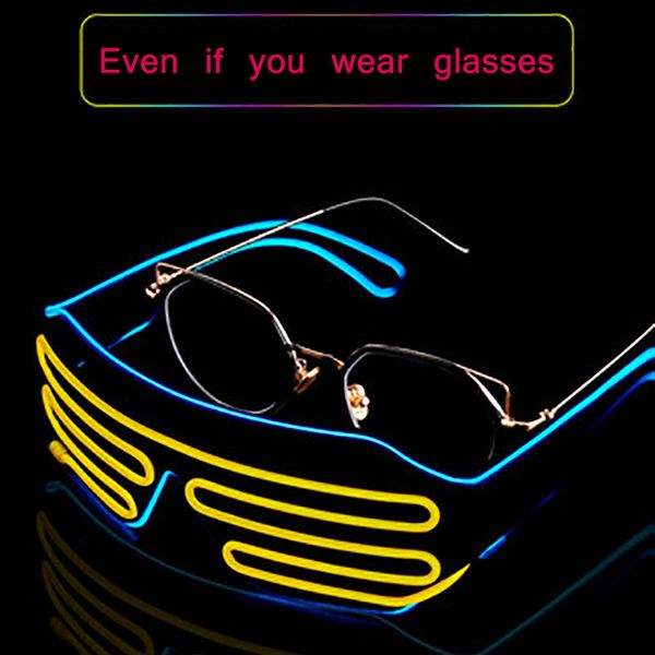 1pc style el wire halloween disco nightclub luminous glasses with wireless wedding decoration glow party sup
1pc style el wire halloween disco nightclub luminous glasses with wireless wedding decoration glow party sup