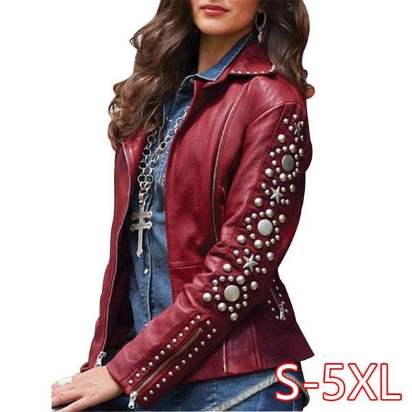 2020 new fashion women beading motorcycle thin faux leather jackets ladies long sleeve autumn winter biker streetwear black coat
2020 new fashion women beading motorcycle thin faux leather jackets ladies long sleeve autumn winter biker streetwear black coat