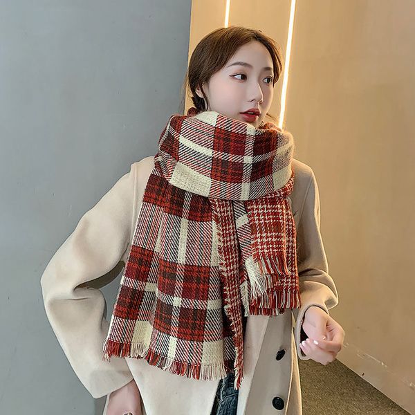 vipdouble of christmas red korean plaid scarves for women version in autumn and winter mvp, Blue;gray
vipdouble of christmas red korean plaid scarves for women version in autumn and winter mvp, Blue;gray