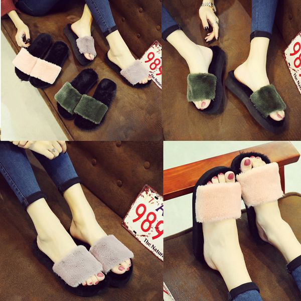 home slippers women's flat shoes female slides winter footwear low platform massage rome fabric basic pu hoof heels rubber x1020, Black 
home slippers women's flat shoes female slides winter footwear low platform massage rome fabric basic pu hoof heels rubber x1020, Black