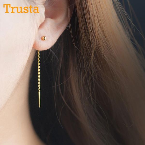 stud trusta 100% 925 solid sterling silver earring little bead linked 3cm 4cm 5cm for women creative fashion jewelry ds893, Golden;silver
stud trusta 100% 925 solid sterling silver earring little bead linked 3cm 4cm 5cm for women creative fashion jewelry ds893, Golden;silver