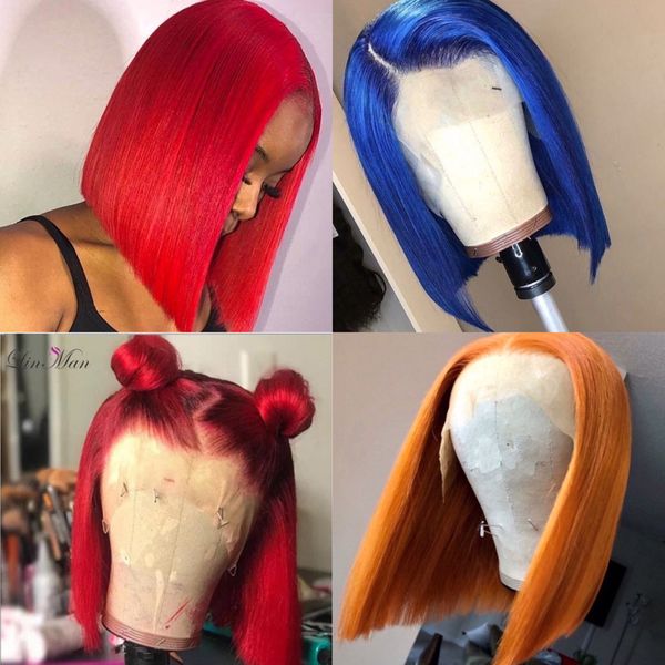 lace part human hair wigs short bob wigs 150% brazilian human hair wig blue orange red lace frontal wigs for black women, Black;brown
lace part human hair wigs short bob wigs 150% brazilian human hair wig blue orange red lace frontal wigs for black women, Black;brown