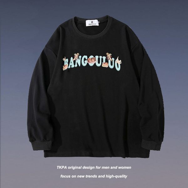 tkpa round neck sweater men's and women's autumn winter bf korean fashion couple's loose cartoon letter student top, Black
tkpa round neck sweater men's and women's autumn winter bf korean fashion couple's loose cartoon letter student top, Black